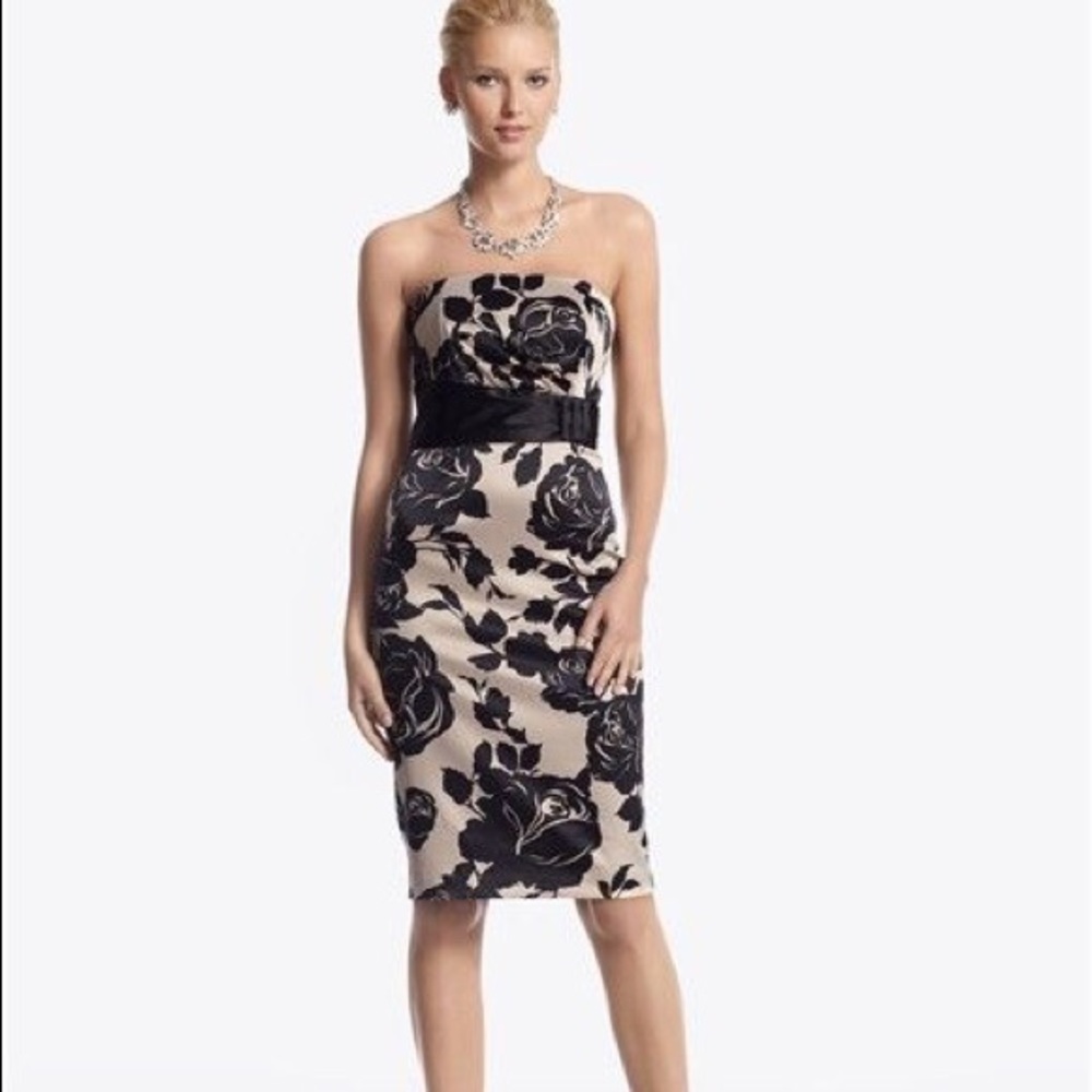 [White House Black Market] Strapless Floral Dress